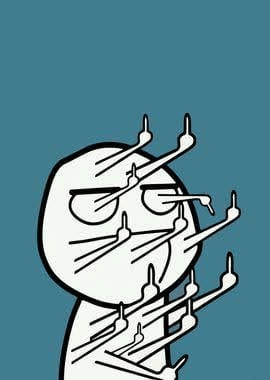 Middle finger guy