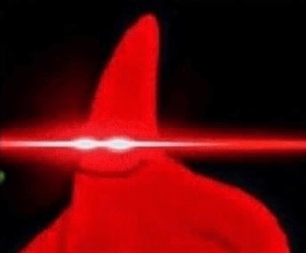 Laser eyes Patrick