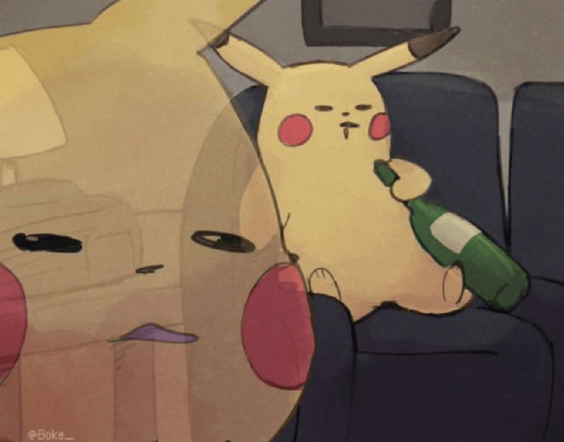 Alcoholic Pikachu