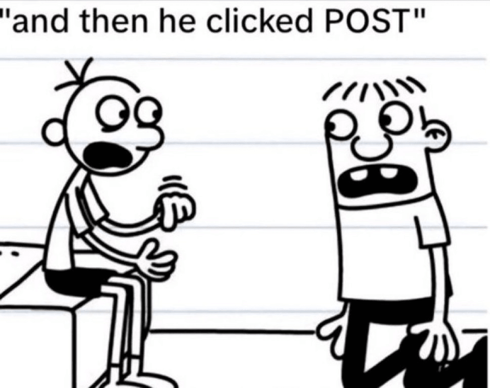 And then he clicked POST